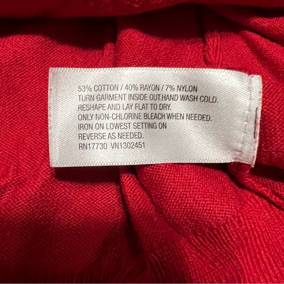 Red Cardigan with Sequin Shoulders - Picture 5 of 9